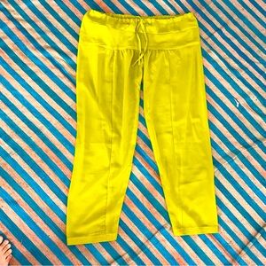 Sheer Low Rise Indian Style Mustard Neon Yellow Green Swim Cover Up Pants Harem